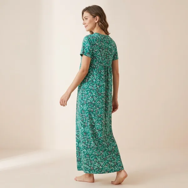 Green_Cotton_Long_Gown_For_Women
