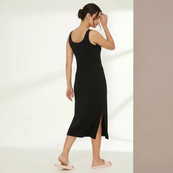 Black_Cotton_Midi_Dress_For_Women