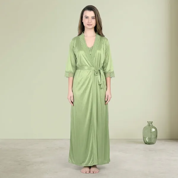 Lux_Green_Cotton_Robe_And_Nightdress_Set_For_Women