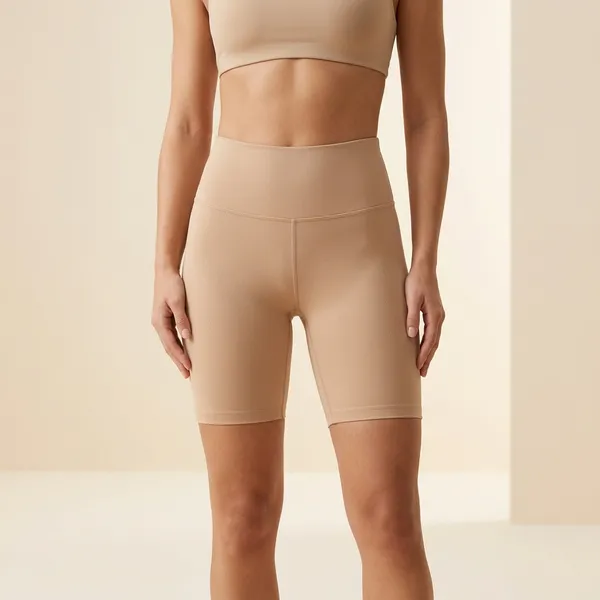 Beige_Cotton_Cycling_Shorts_For_Women