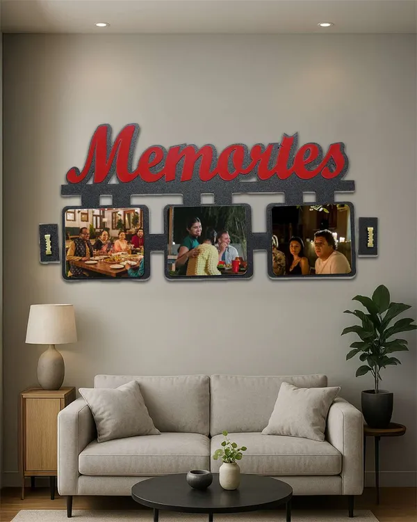 Memories_Photo_Frame-Black_and_Brown_Cardboard_3_Square_Shape