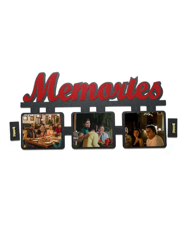 Memories_Photo_Frame-Black_and_Brown_Cardboard_3_Square_Shape