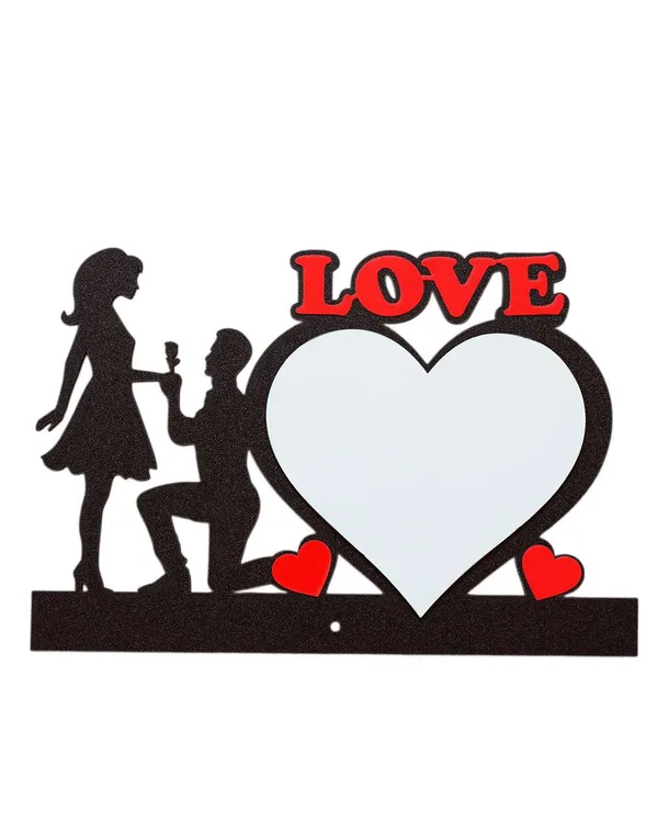 Couple_Love_Heart_Shaped_Photo_Frame-Black_and_Brown_Cardboard