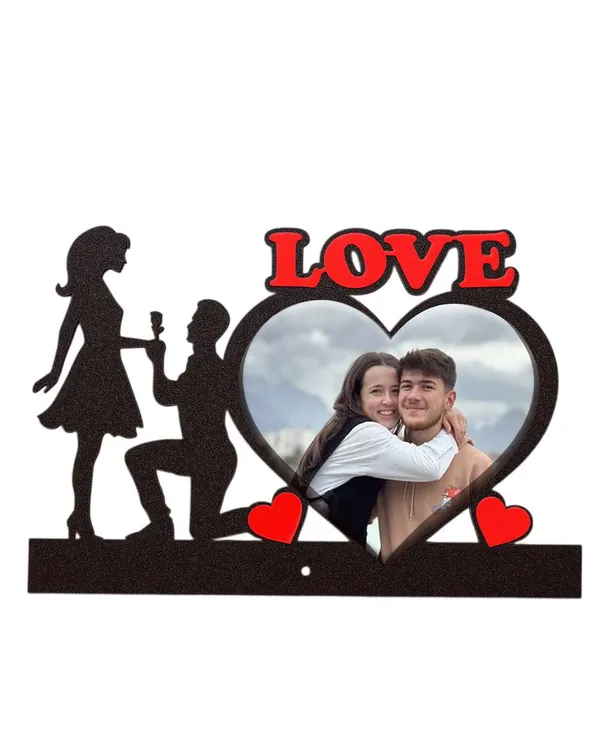 Couple_Love_Heart_Shaped_Photo_Frame-Black_and_Brown_Cardboard
