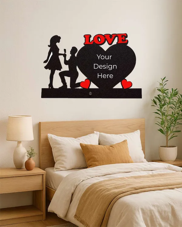 Couple_Love_Heart_Shaped_Photo_Frame-Black_and_Brown_Cardboard