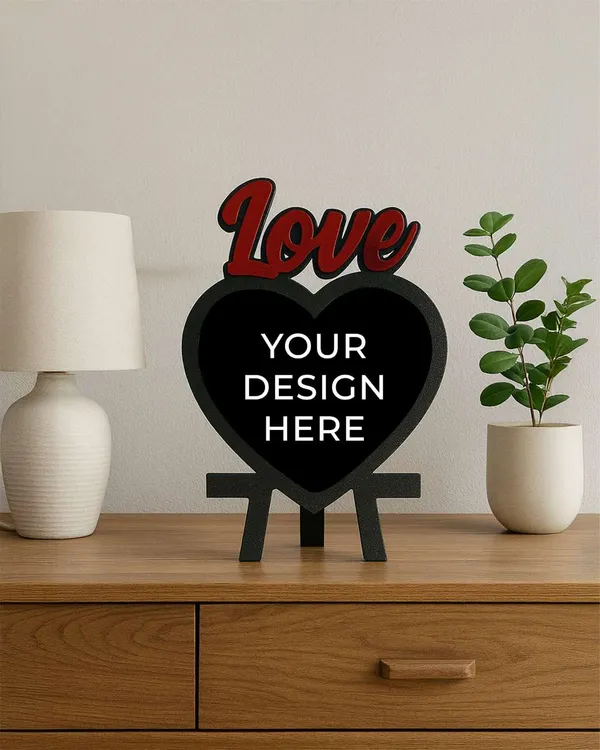Love_Heart_Shaped_Photo_Frame-Black_and_Brown_Cardboard