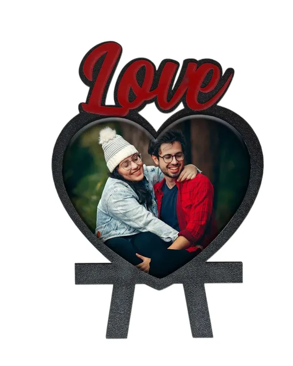 Love_Heart_Shaped_Photo_Frame-Black_and_Brown_Cardboard