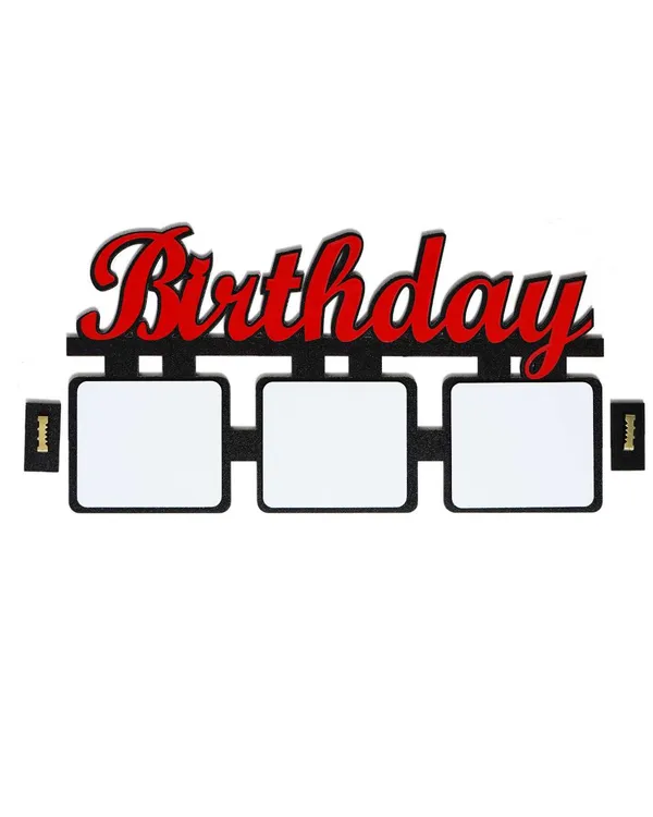 Birthday_Photo_Frame-Black_and_Brown_Cardboard_3_Square_Shape