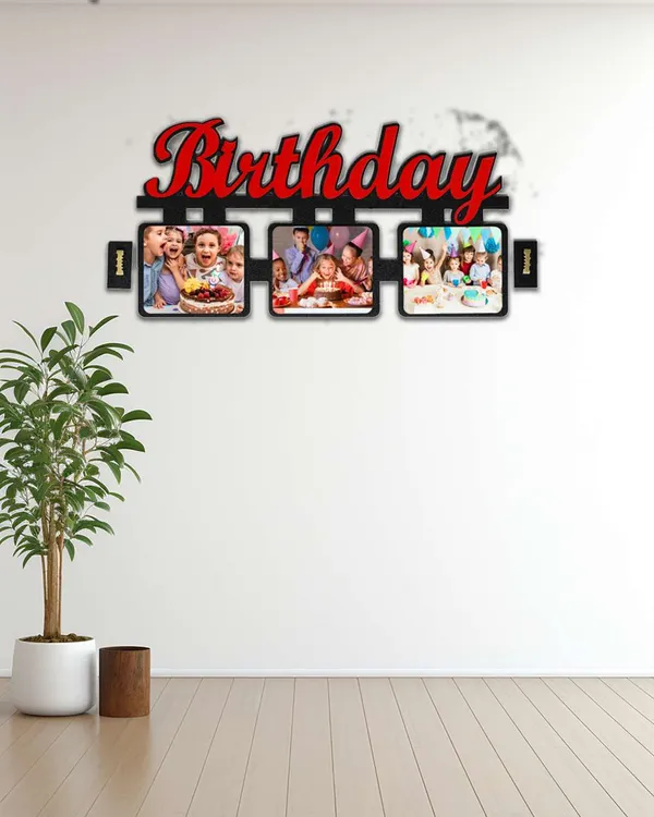 Birthday_Photo_Frame-Black_and_Brown_Cardboard_3_Square_Shape