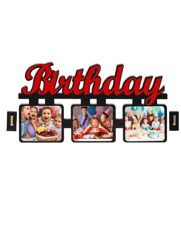 Birthday_Photo_Frame-Black_and_Brown_Cardboard_3_Square_Shape