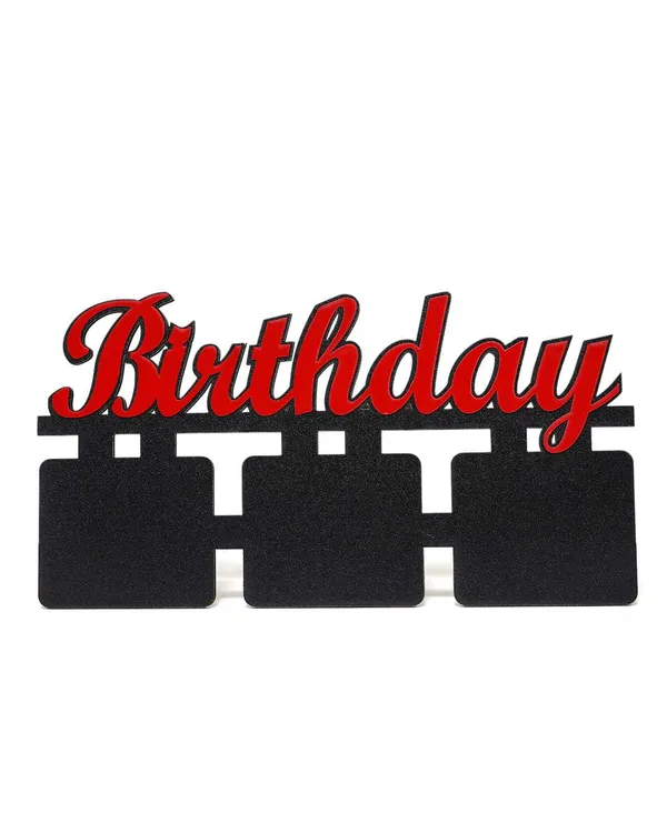 Birthday_Photo_Frame-Black_and_Brown_Cardboard_3_Square_Shape