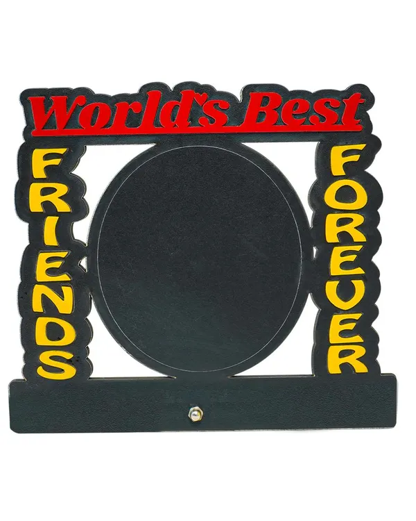 World_Best_Friends_Forever_Photo_Frame_-_Red,_Yellow_and_Black_Cardboard_in_Oval_Shaped