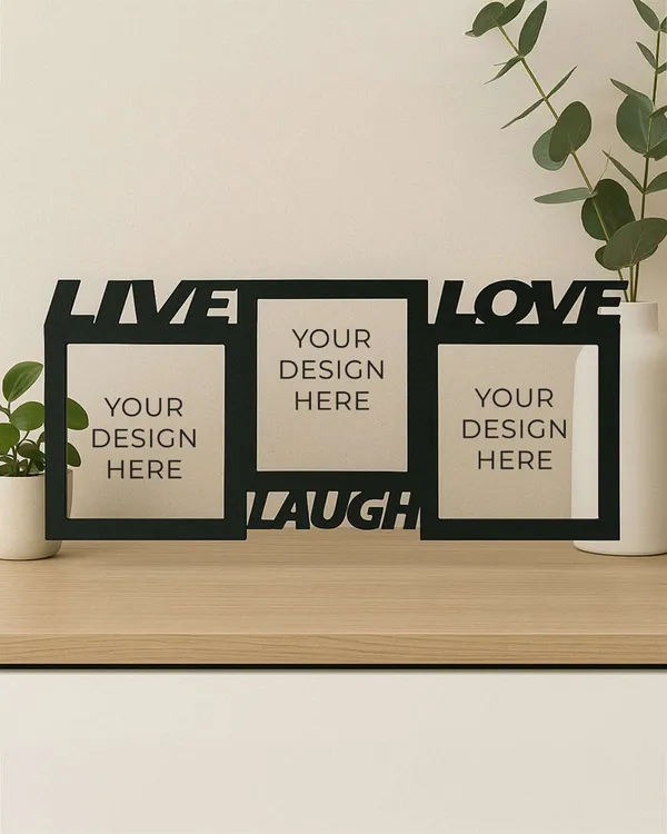 Live_Laugh_Love_Photo_Frame-Black_Cardboard_Rectangle_Shaped