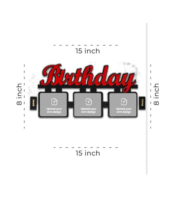 Birthday_Photo_Frame-Black_and_Brown_Cardboard_3_Square_Shape