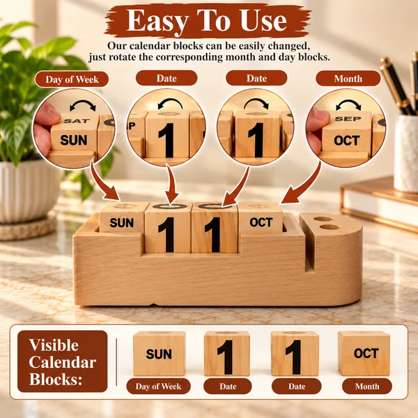 Pine_Wood_Perpetual_Calendar_with_Phone,_Pen_&_Visiting_Card_Holder_|_Handmade_Wooden_Desk_Calendar_|_Manual_Date_Change_Block_Calendar_|_Office_&_Home_Decor_Less__₹849__₹7,330_82%_Off