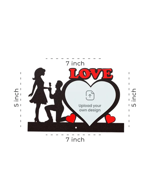 Couple_Love_Heart_Shaped_Photo_Frame-Black_and_Brown_Cardboard