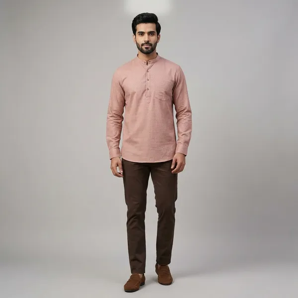 Dusty_Peach_Cotton_Printed_Shirt_For_Men