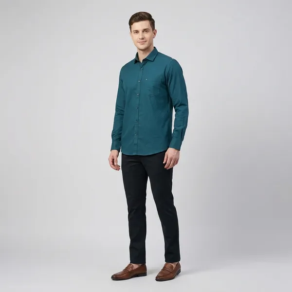 Teal_Green_Cotton-Lycra_Blend_Solid_Shirt_For_Men