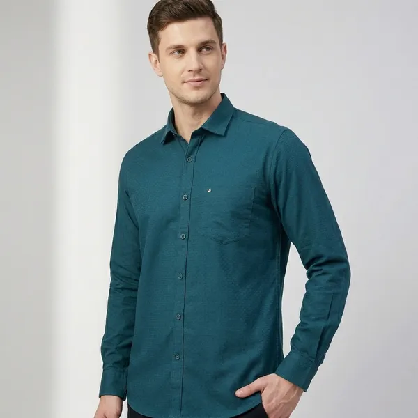 Teal_Green_Cotton-Lycra_Blend_Solid_Shirt_For_Men