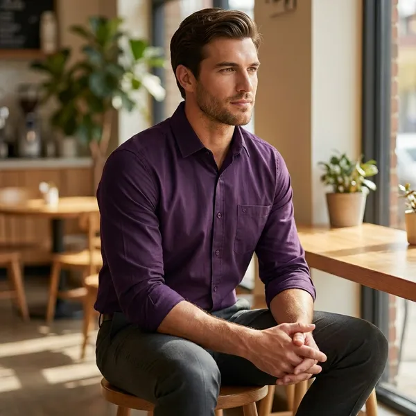 Dark_Purple_Cotton_Solid_Shirt_For_Men