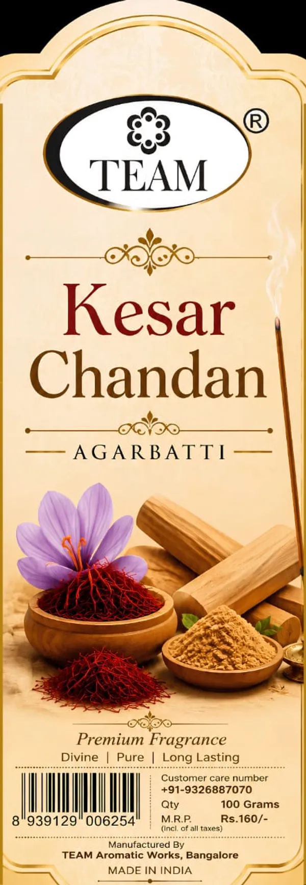 Pack_Of_4_Team_Kesar_Chandan_Premium_Agarbatti_100_Gm