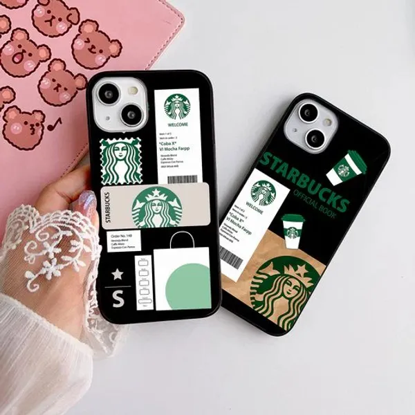 iPhone_-_12_&_12_Pro_Black_Starbucks_Print_Back_Cover_|_Midnight_|_Family_Dukan_|_360_Protection