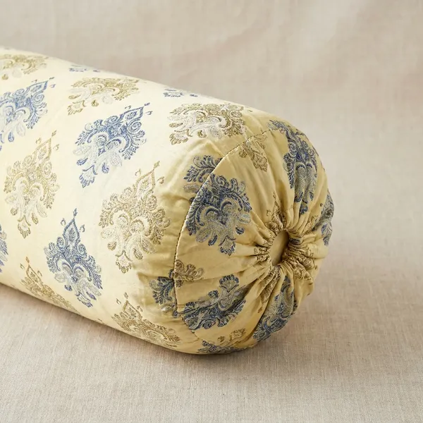 Comfortpro_Bolster_Yellow_And_Blue_Cotton_Cover_And_Polyester_Fiber_Filling_Pillow