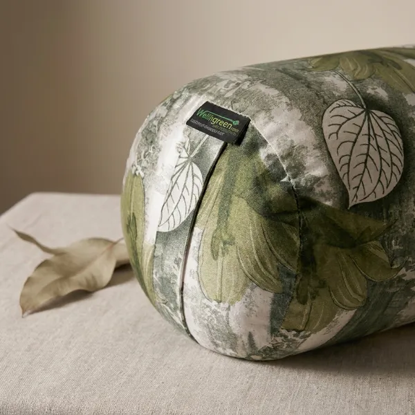 Comfortpro_Bolster_Green_Cotton_Cover_And_Polyester_Fiber_Filling_Pillow