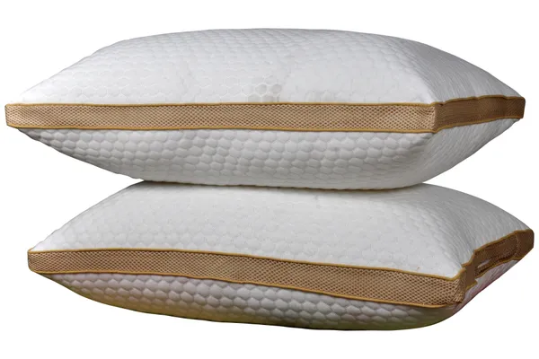 White_And_Golden_Cotton_Cover_And_micro_Fiber_Filling_Pillow