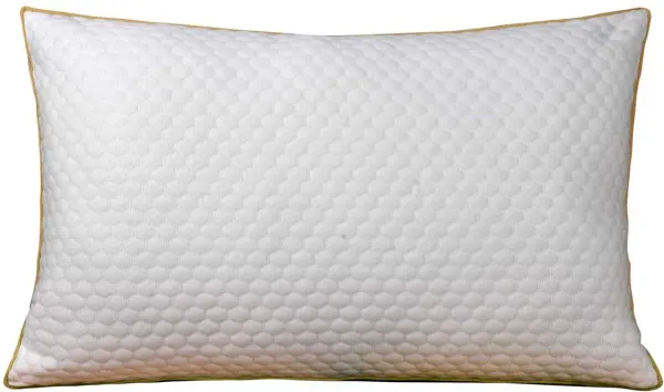 White_And_Golden_Cotton_Cover_And_micro_Fiber_Filling_Pillow