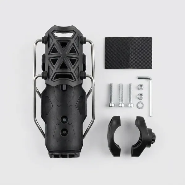 Motorcycle_Rear_Bottel_Holder_With_Elastic_Cargo_Net_-_Black_Metal_Frame