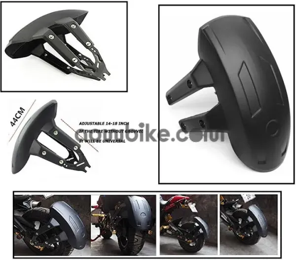 Vagary_Motorcycle_Rear_Tyer_Huggur_Splash_Guard_For_Universal_(Black)_all_bike_150_cc_fitting_properly