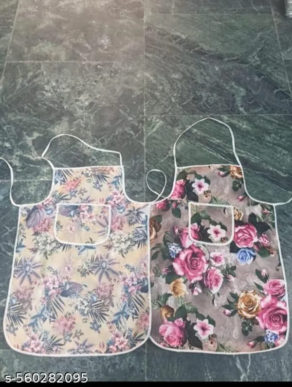 Jute_Waterproof_Kitchen_Apron_With_Front_Pocket_3_D_Print_Flower_Design
