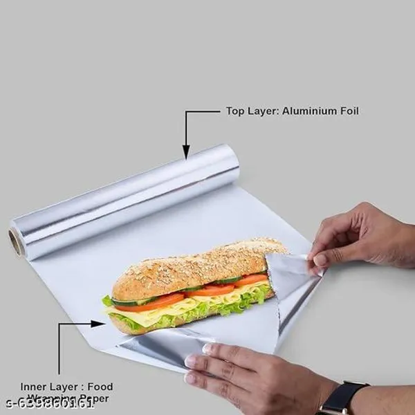2_In_1_Silver_Coated_Wrapping_Paper_950_Gm_Silver_Coated_Paper_Roll_For_Packing_Storing_And_Serving_Food_Multipurpose_For_Cooking_Grilling_And_Freezing