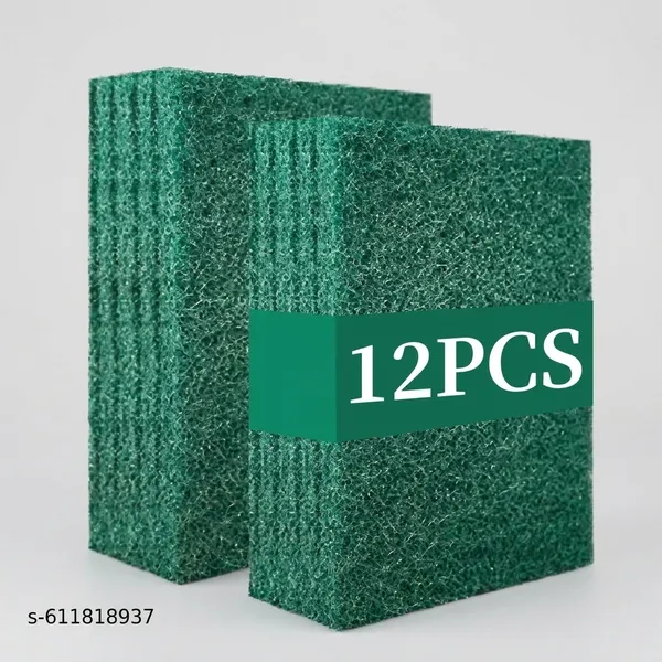 Parkle_G_Green_Scrubber_Pad_For_Utensils_4_X_6_Inch_Xl_Size_Long_Lasting_Cleaning_Pad_Pack_Of_12