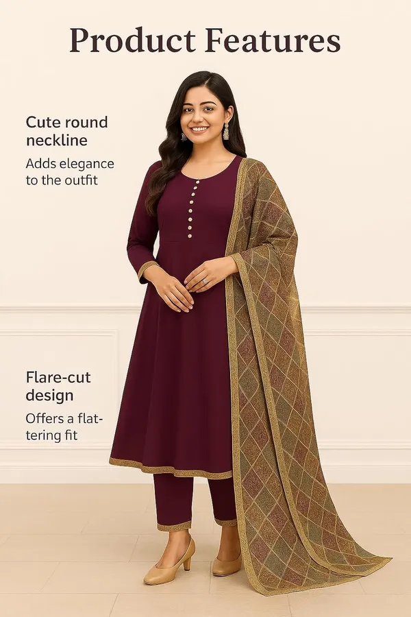 Elegant_Ethnic_Long_Anarkali_Dress_With_Printed_Dupatta_Wine
