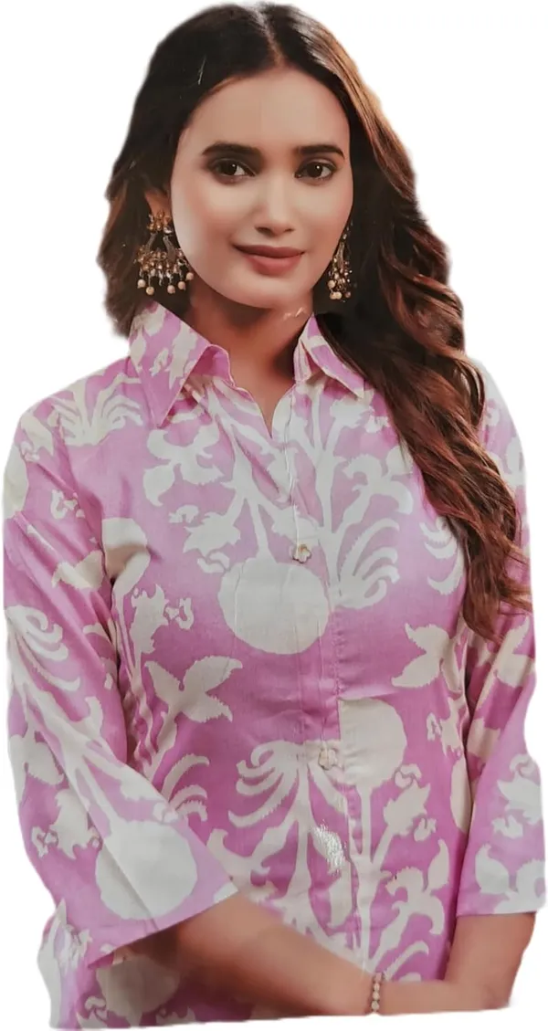 Womens_Cotton_Co-ord_Set_Pink_And_White_Damask_Print_Pink