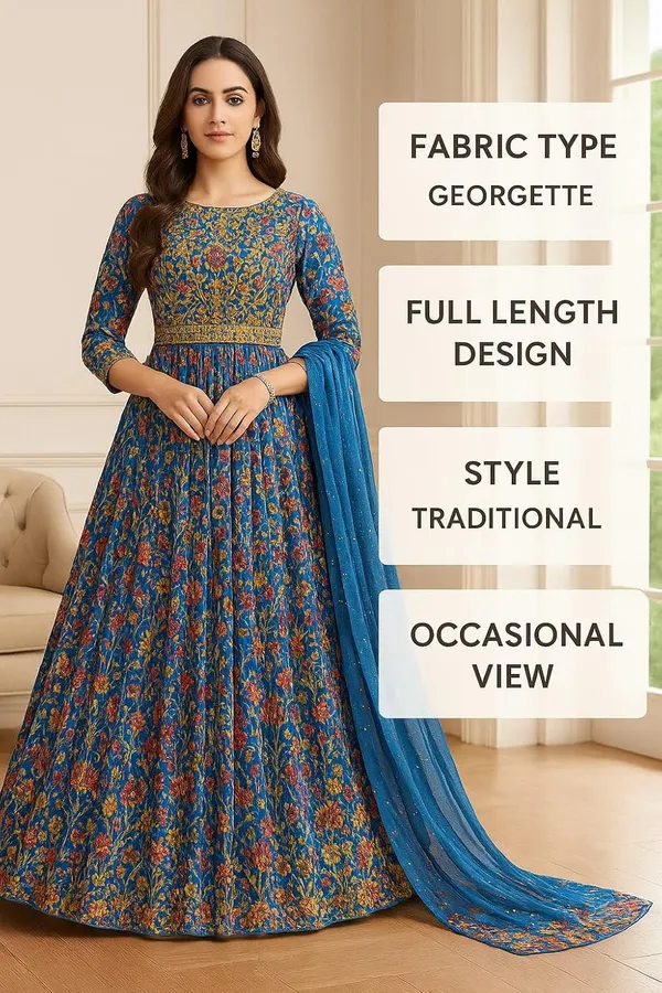 Womens_Ethnic_Floral_Printed_Anarkali_Gown_Cyan_Blue