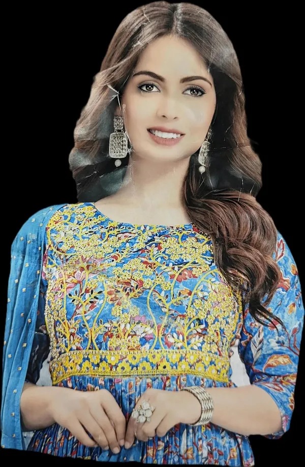 Womens_Ethnic_Floral_Printed_Anarkali_Gown_Cyan_Blue