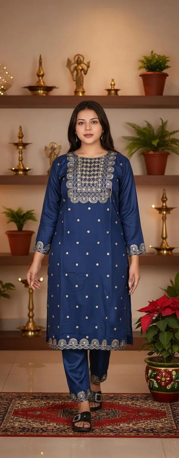 Womens_Salwar_Kameez_Roman_Silk_Set_Gold_Embroidered_Blue