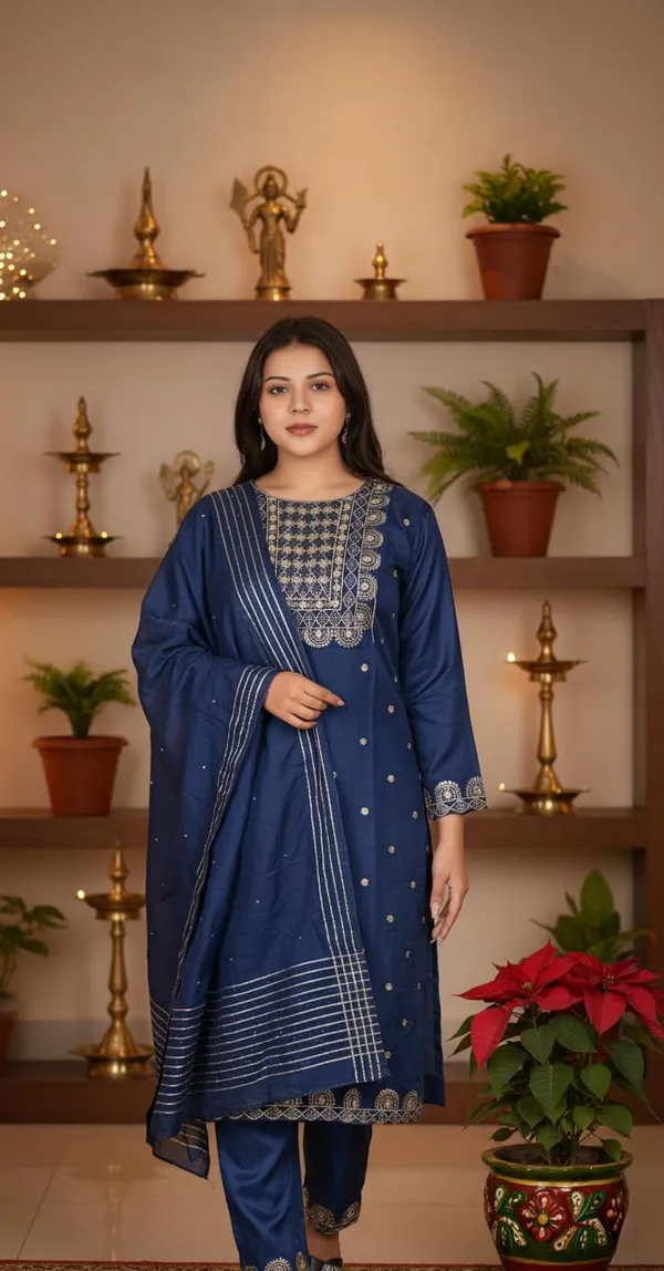 Womens_Salwar_Kameez_Roman_Silk_Set_Gold_Embroidered_Blue