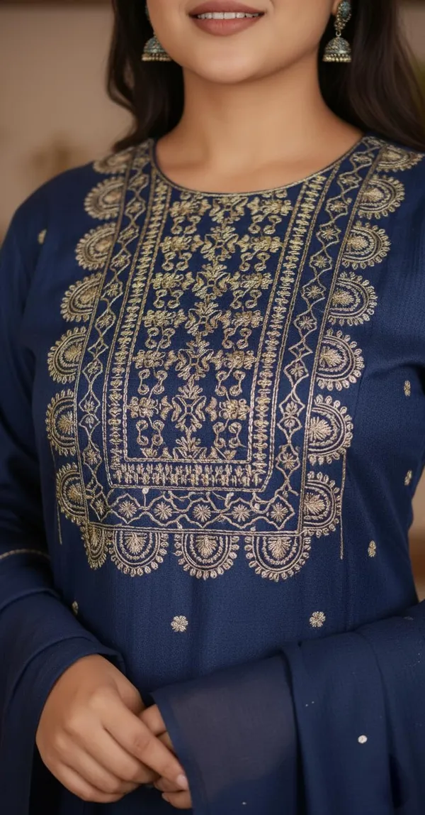 Womens_Salwar_Kameez_Roman_Silk_Set_Gold_Embroidered_Blue