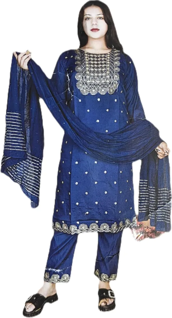 Womens_Salwar_Kameez_Roman_Silk_Set_Gold_Embroidered_Blue