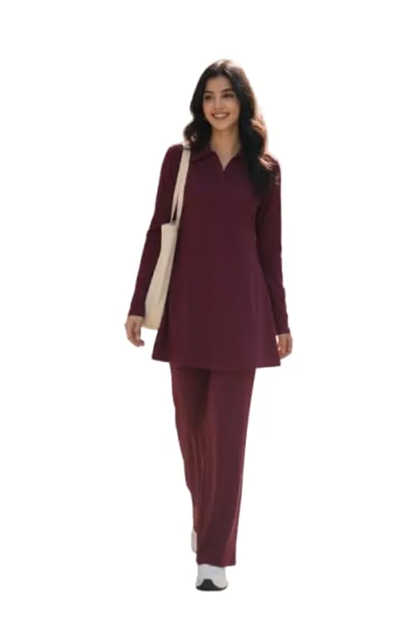 Womens_Co-ord_Set_Stylish_Long_Sleeve_Maroon