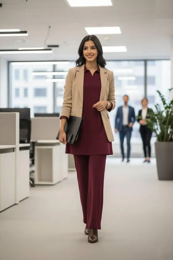 Womens_Co-ord_Set_Stylish_Long_Sleeve_Maroon