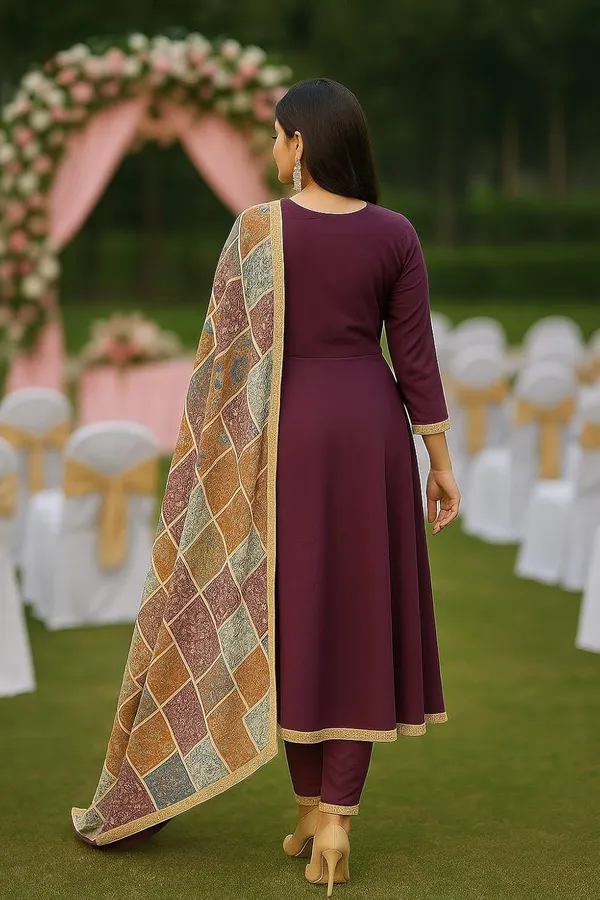 Womens_Elegant_Ethnic_Long_Anarkali_Dress_With_Printed_Dupatta_Wine