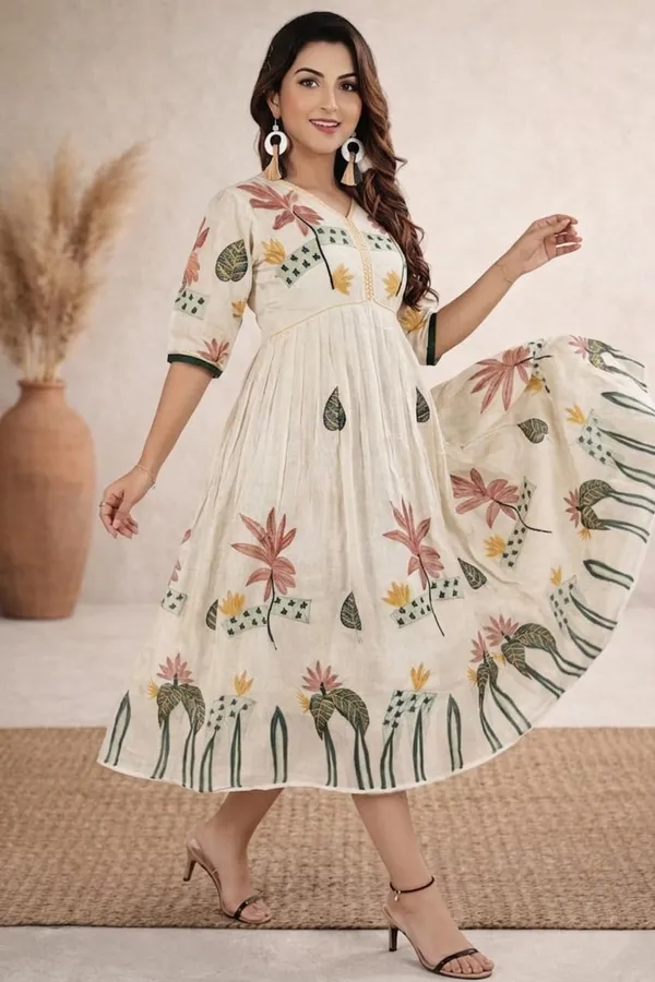 Womens_Floral_Print_Cotton_Midi_Dress