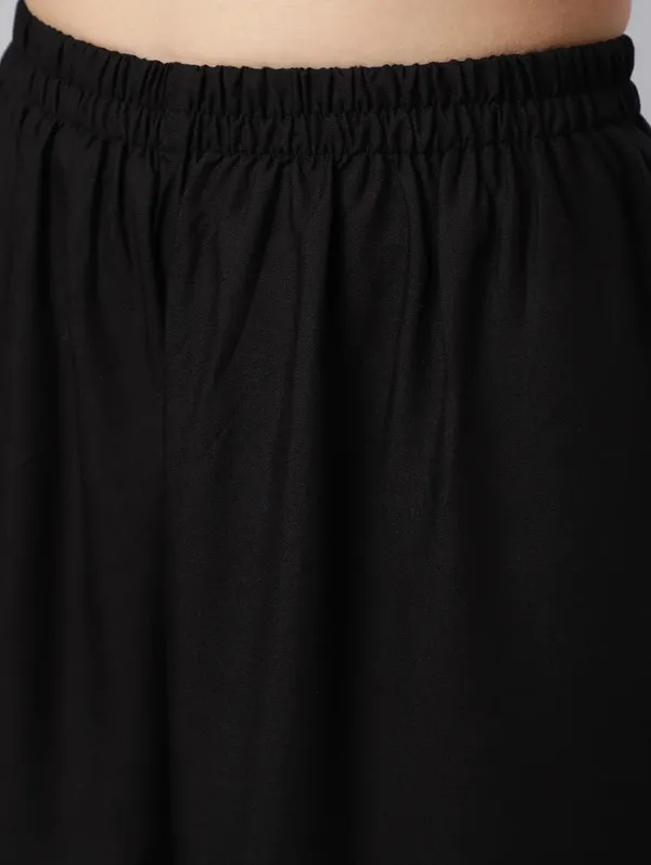 Womens_Designer_Strappy_Kurta_With_Sharara_Set_Rayon_Fabric_Black