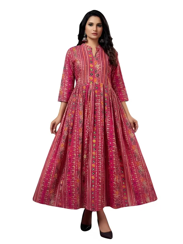 Womens_Ethnic_Printed_Long_Ankle_Length_Dress_Premium_Rayon_Pink