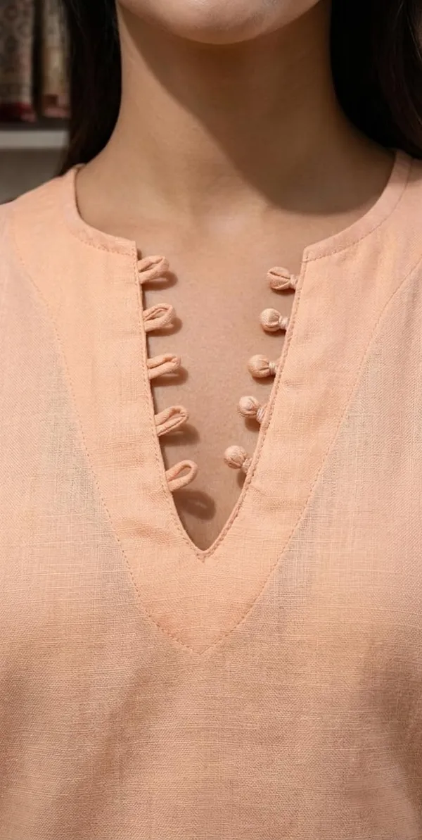 Women_Cotton_Blend_Short_Kurti_Top_With_Bell_Sleeves_Peach